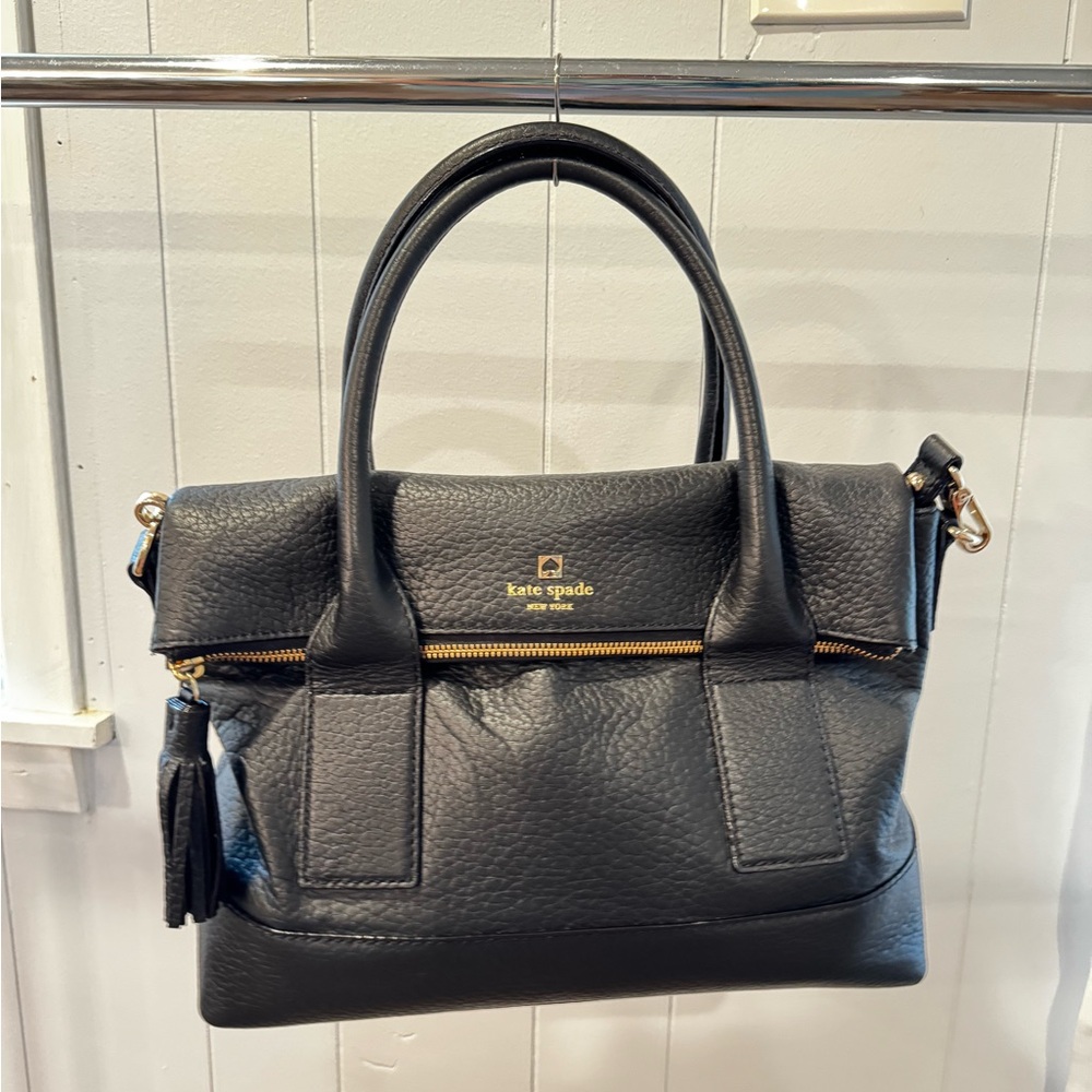 Kate Spade Black Satchel with Gold Hardware